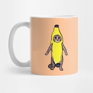 Mudwizard draws the cat in funny yellow banana costume / banana cat meme Mug